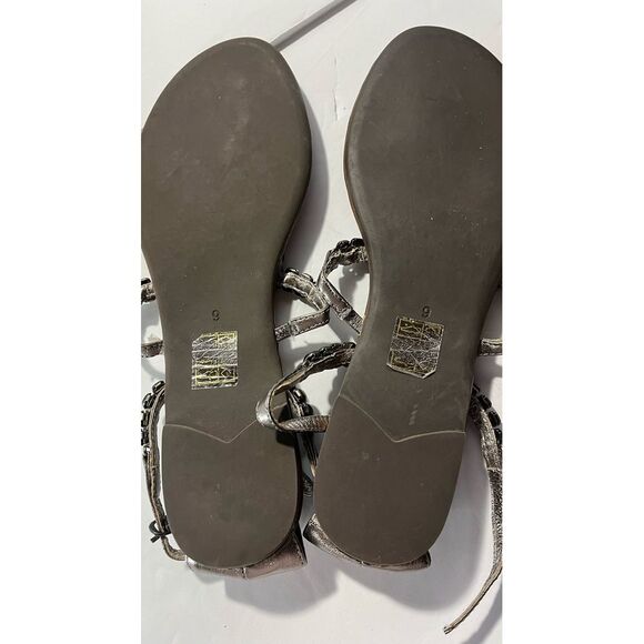 Jeffrey Campbell Nena 2 Sandals Pewter Size 9 - Picture 2 of 4